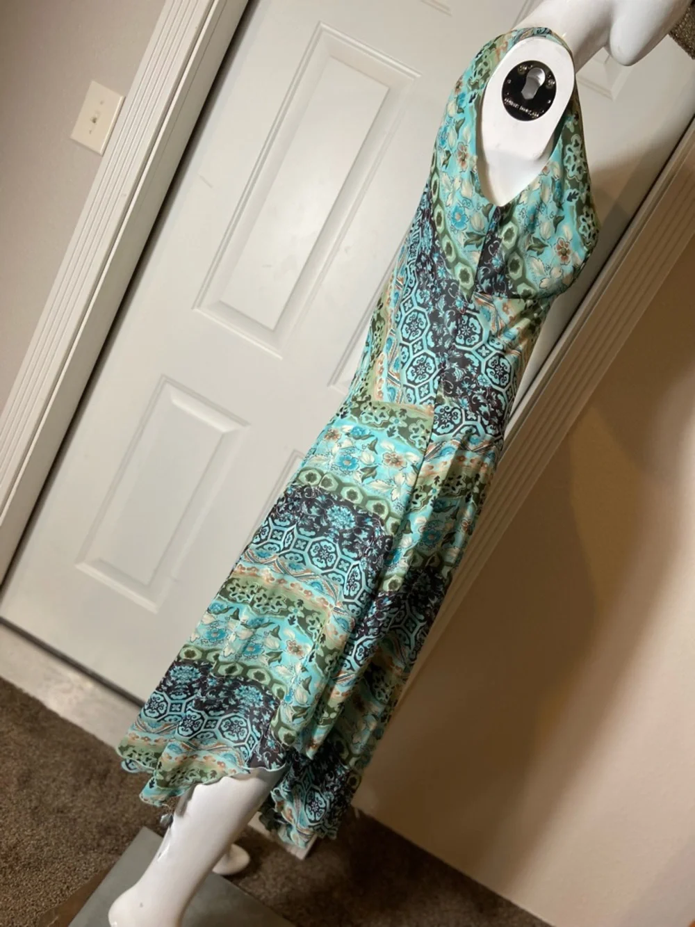 Rabbit Rabbit Rabbit Designs~Airy~Patchwork~Semi-Sheer Overlay~Dress~Size 10 - Picture 9 of 15